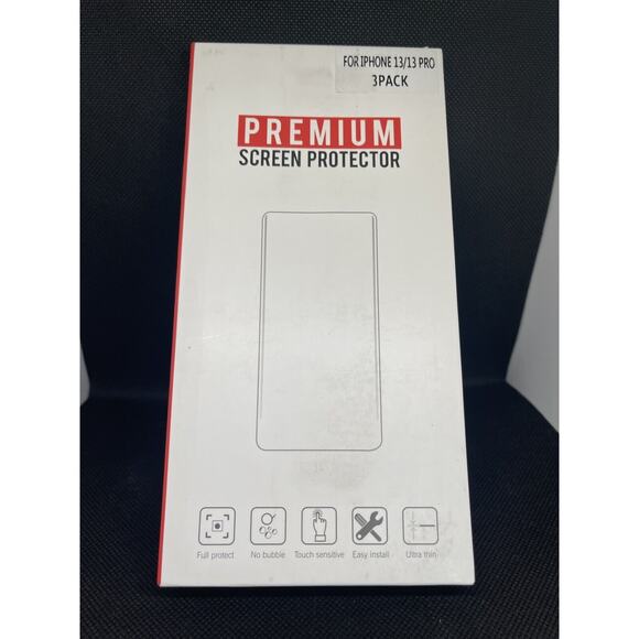 x3 Apple iPhone (13/13 Pro) Glass Screen Protector Ultra Thin Tempered NWT - Picture 2 of 9